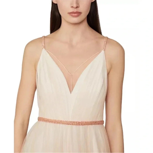 BCBGMAXAZRIA Women's Tulle Dress with Beaded Trim 4 - Picture 4 of 12